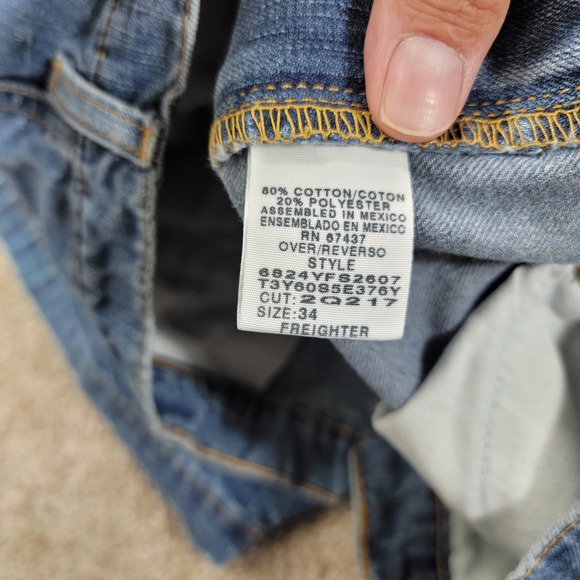 Polo Jeans Co. Mens Denim Cargo Jort Shorts Blue Jean Casual Size Sz 34 Vintage - Picture 4 of 8